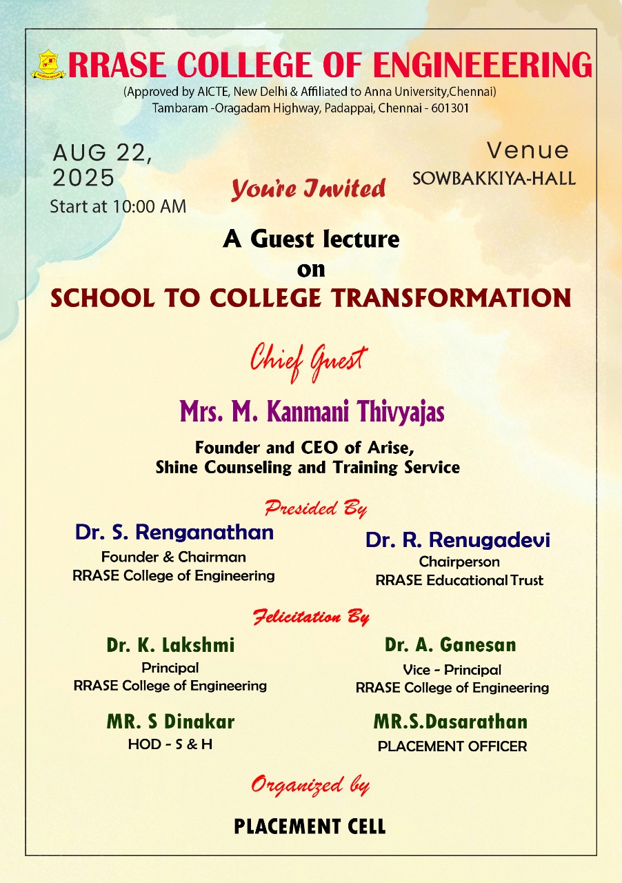 Guest Lecture - School to College Transformation
